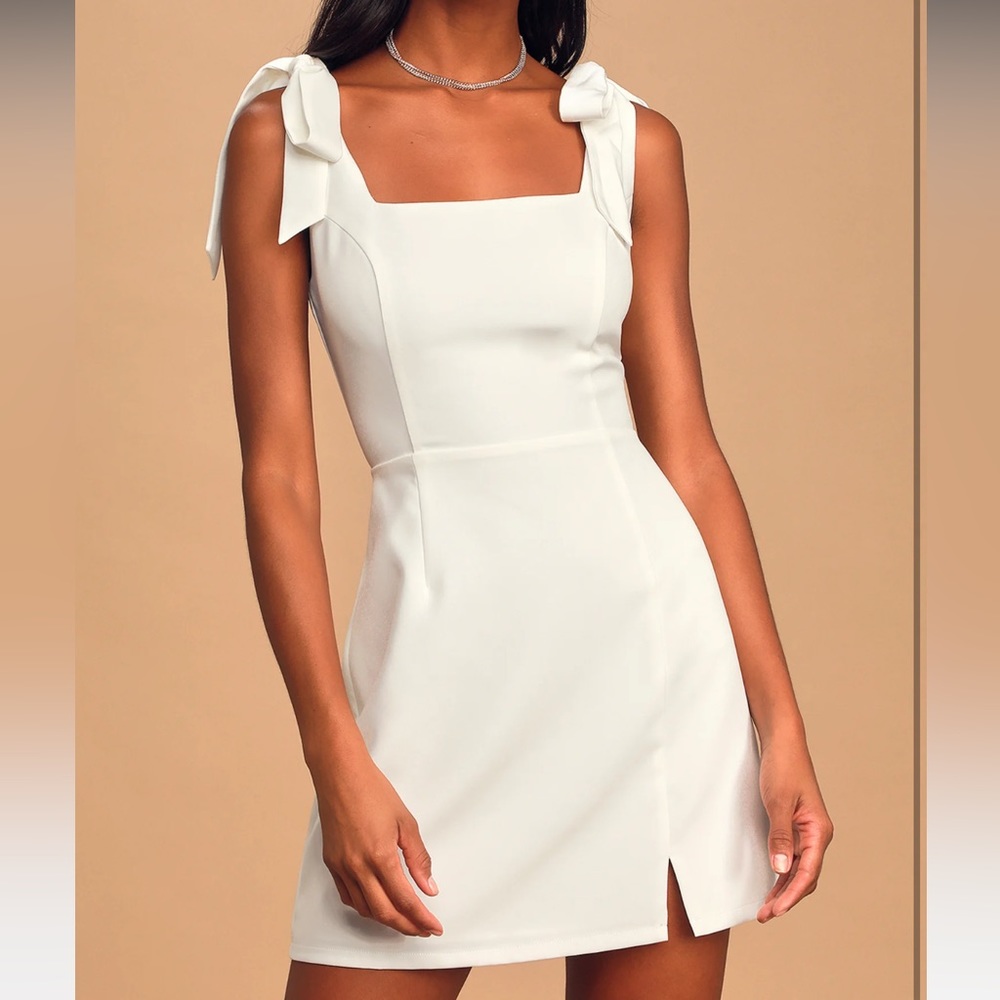 Lulus Bow Strap Mini Dress